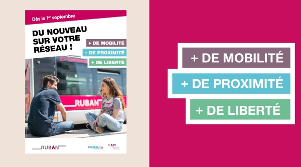 Campagnes de communication pour le réseau urbain Ruban 