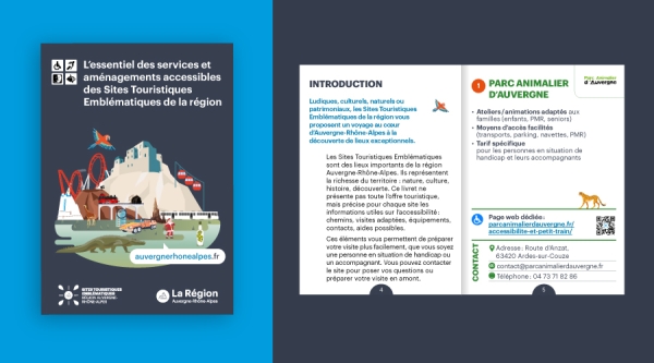 Creation of an accessible booklet for the Iconic Tourist Sites of the Auvergne-Rhône-Alpes Region 